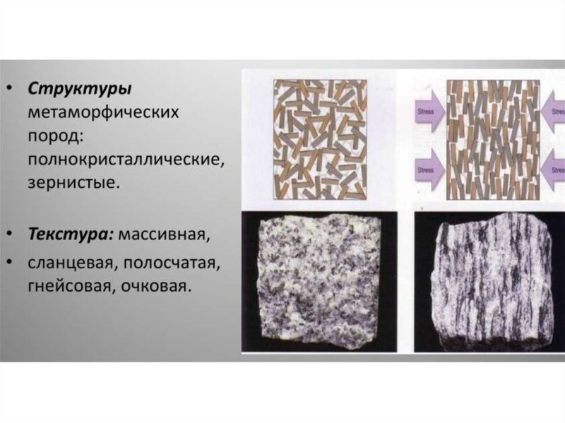 Структуры и текстуры метаморфических пород