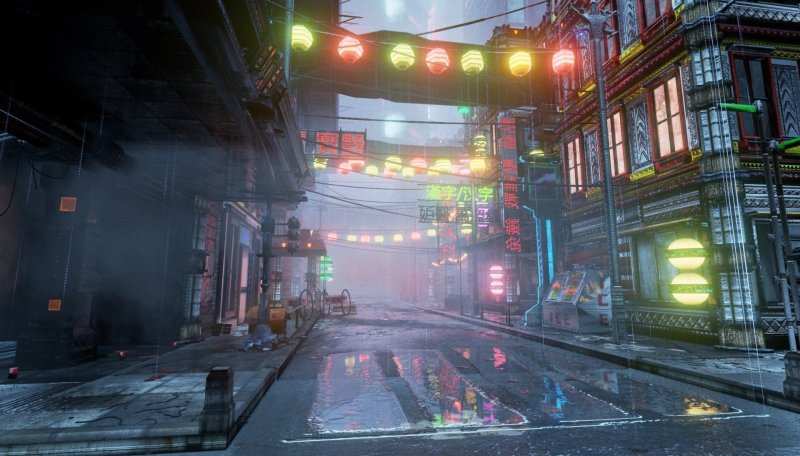 Cyberpunk 2077 улицы города