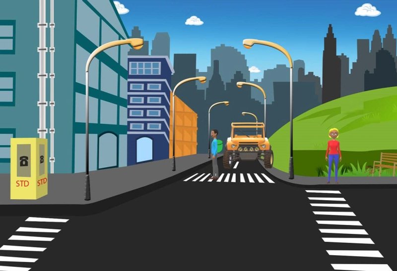 Фон дорога мультяшная