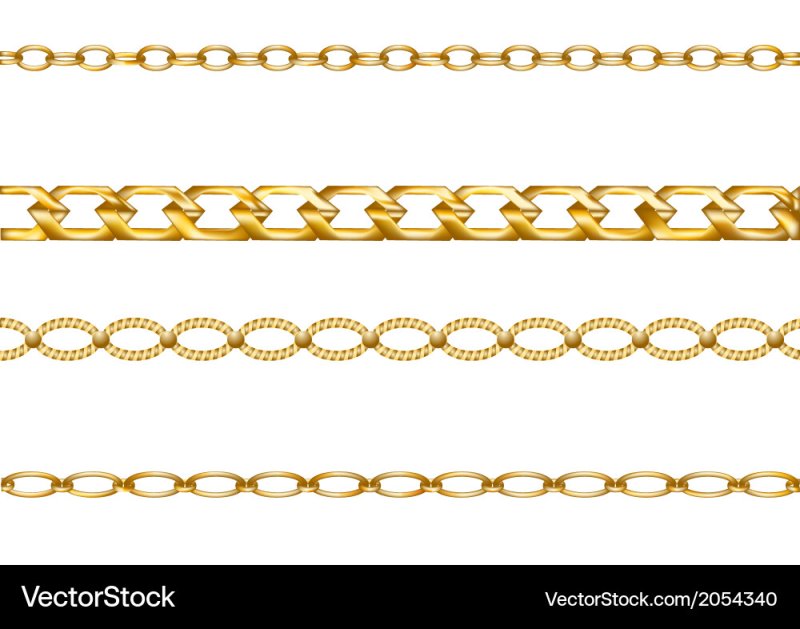 Цепочка на прозрачном фоне