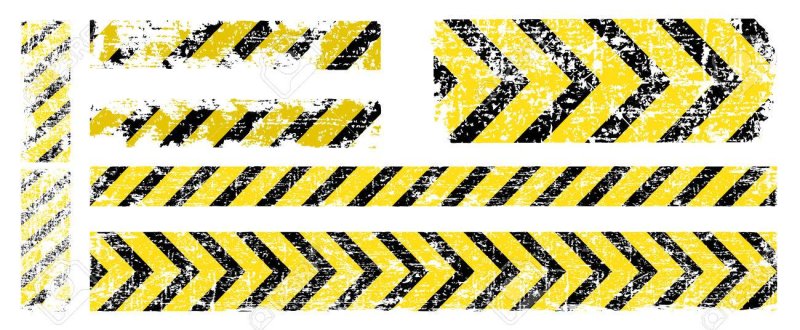 Желто-черная разметка