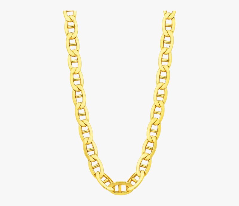 Золотая цепь на прозрачном фоне