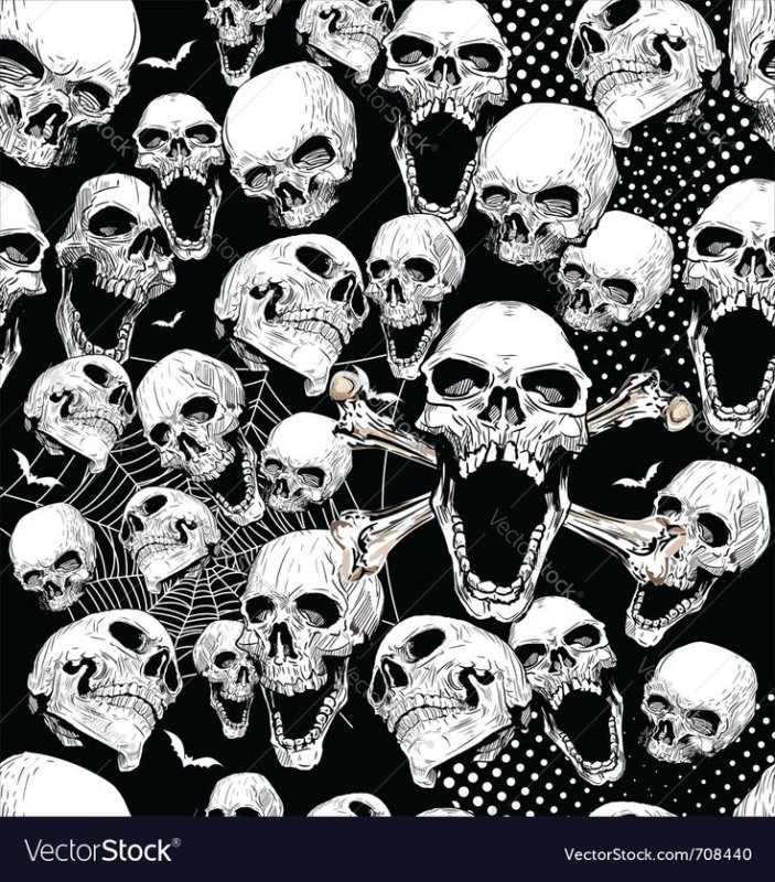 Черный череп