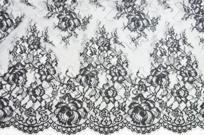 Черное кружево ткань