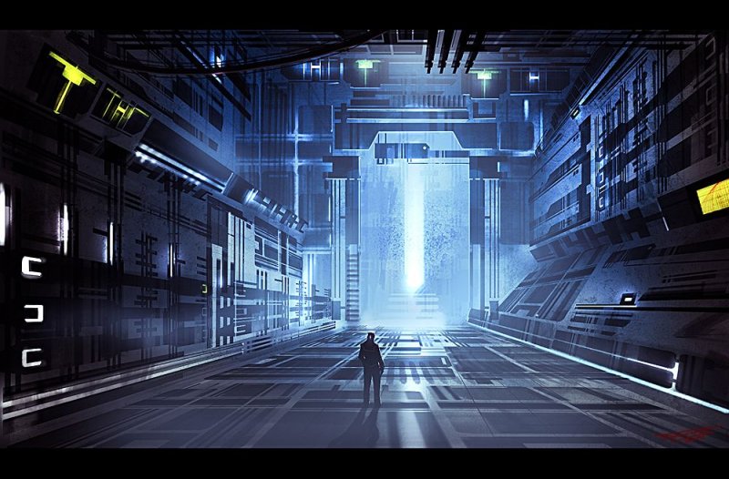 Киберпанк Sci Fi завод