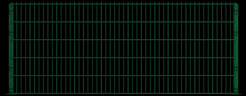 Забор решетка металлический зеленый