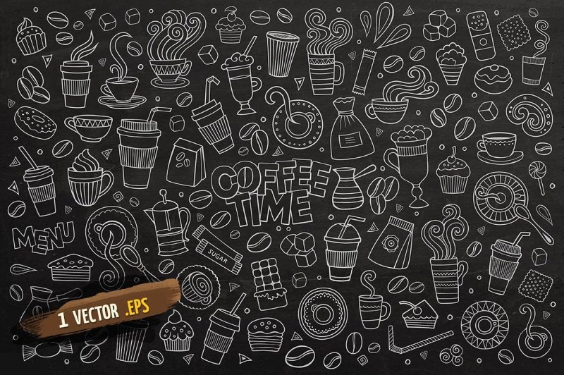 Векторные доски для кофейни